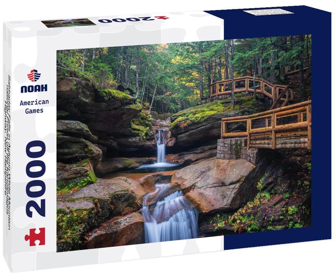 Noah Jigsaw Puzzle Sabbaday Falls in Autumn White Mountain national Forest off the Kancamagus Highway, New Hampshire 2000 pieces