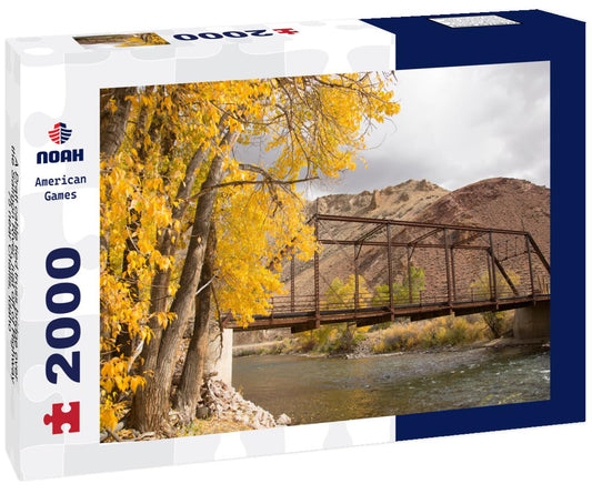 Noah Jigsaw Puzzle A Pratt cable tied truss bridge over the Salmon River, just off of Highway 75 near Challis, Idaho 2000 pieces