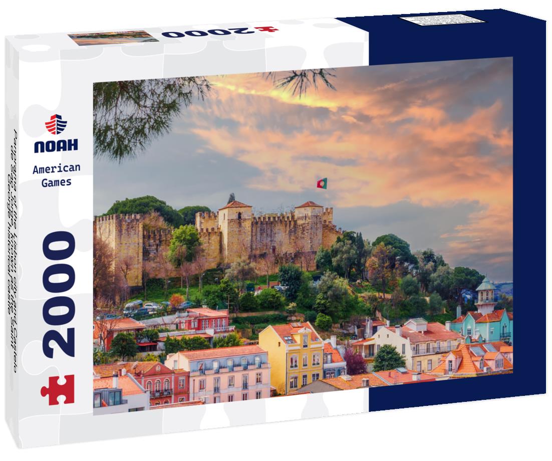 Noah Jigsaw Puzzle Panorama of the Lisbon city and Castelo de Sao Jorge, known as the Saint George historical castle 2000 pieces