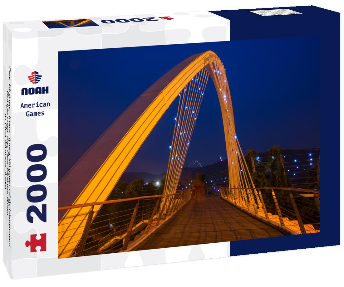 Noah Jigsaw Puzzle Des Moines, Iowa: Iowa Women of Achievement Bridge over the Des Moines River in Des Moines, Iowa 2000 pieces