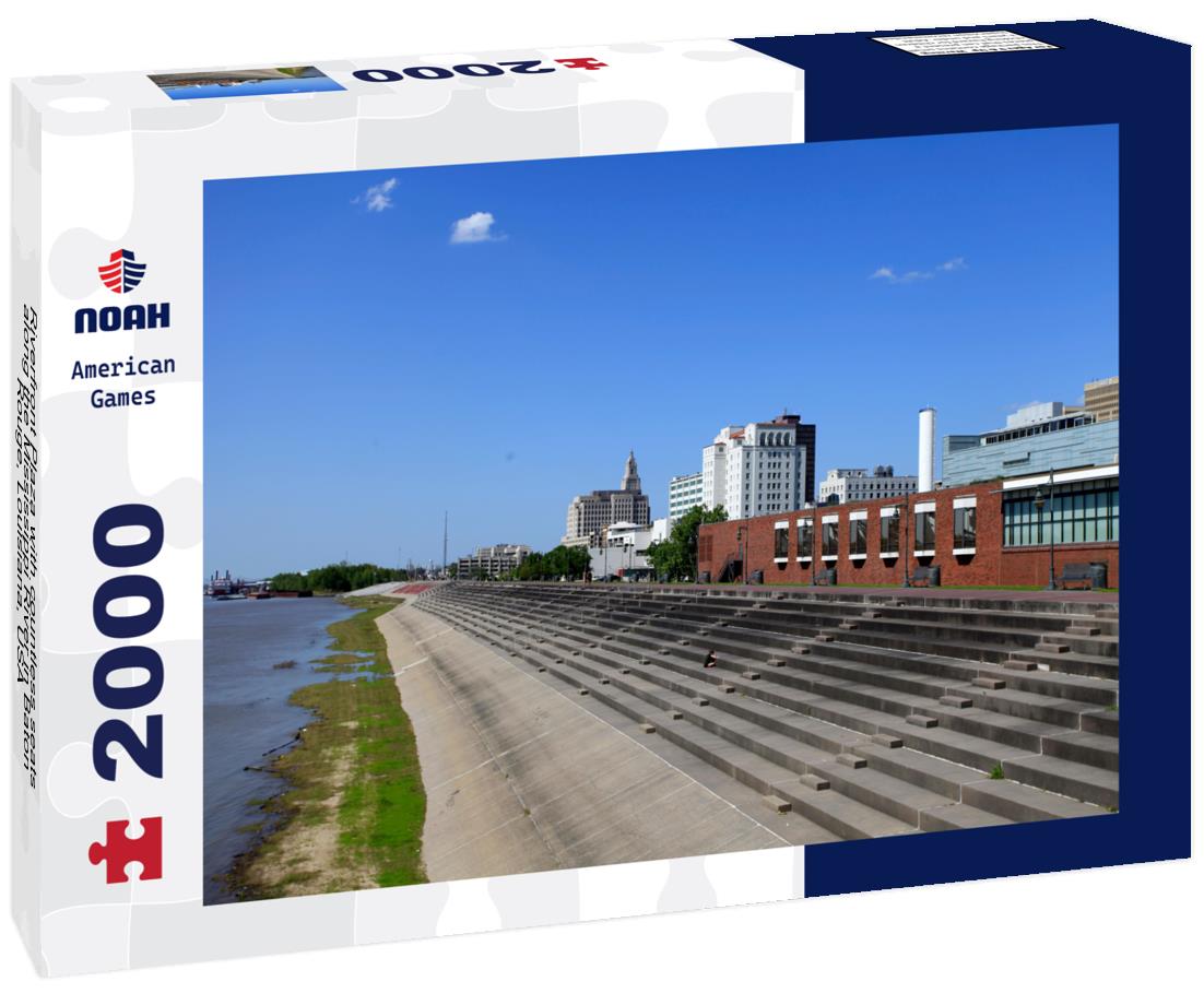 Noah Jigsaw Puzzle Riverfront Plaza with countless seats along the Mississippi River in Baton Rouge, Louisiana, USA 2000 pieces