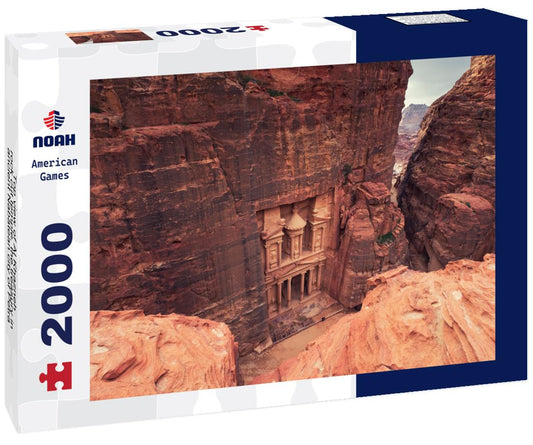 Noah Jigsaw Puzzle Top view of Al Khazneh - rock cut temple, the treasury in ancient Nabatean city of Petra, Jordan 2000 pieces