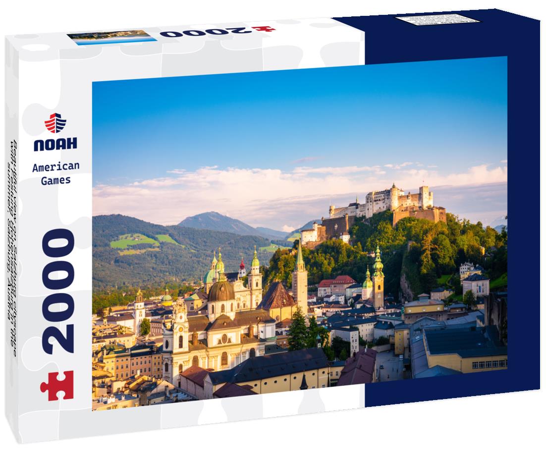 Noah Jigsaw Puzzle Beautiful view on Salzburg cityscape with Festung Hohensalzburg in the summer, Salzburg, Austria 2000 pieces
