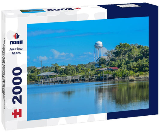 Noah Jigsaw Puzzle The Cedar Key Water Tower and Fishing Pier on the Island City of Cedar Key, Levy County, Florida 2000 pieces