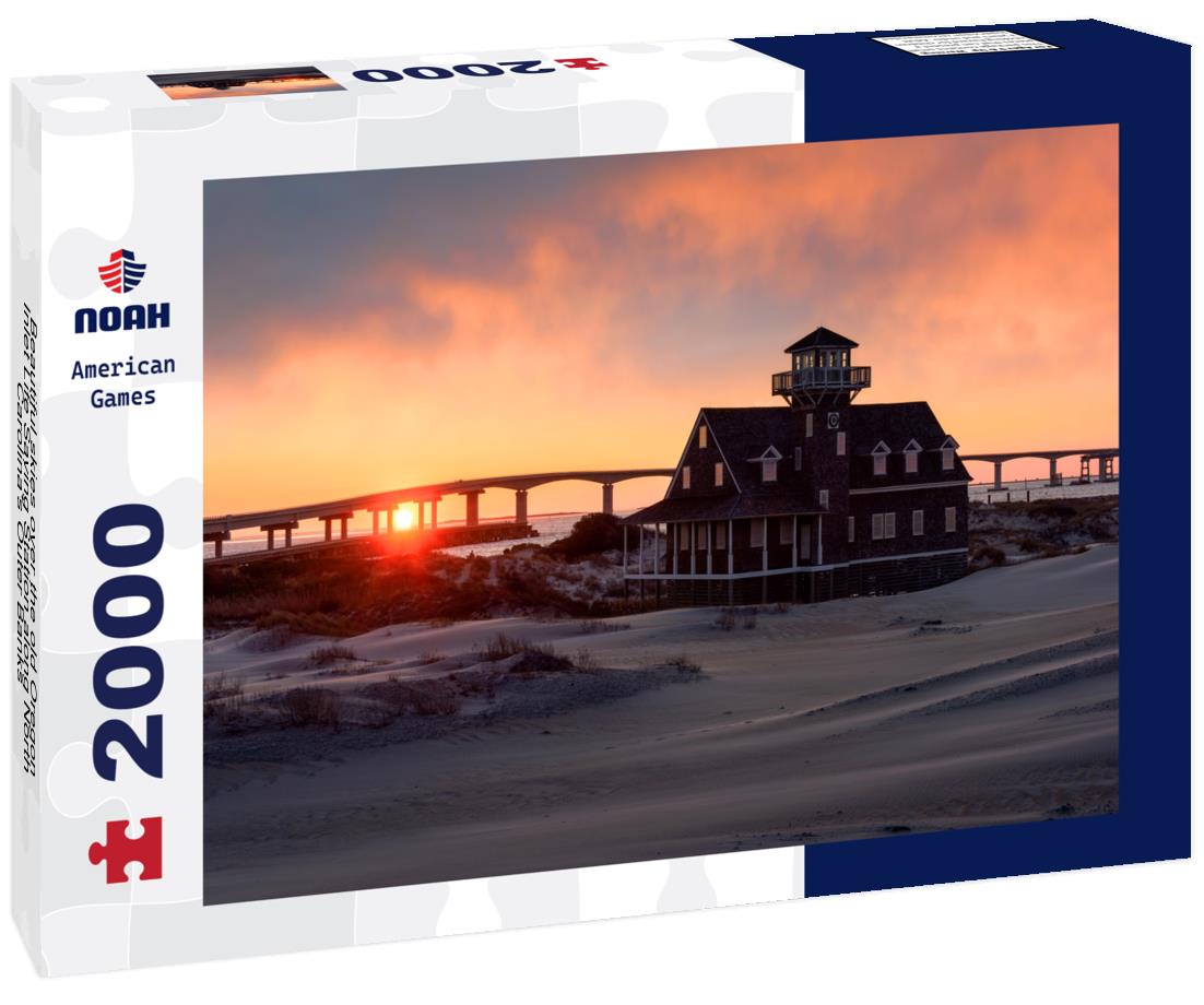 Noah Jigsaw Puzzle Beautiful skies over the old Oregon Inlet Life Saving Station along North Carolina's Outer Banks 2000 pieces