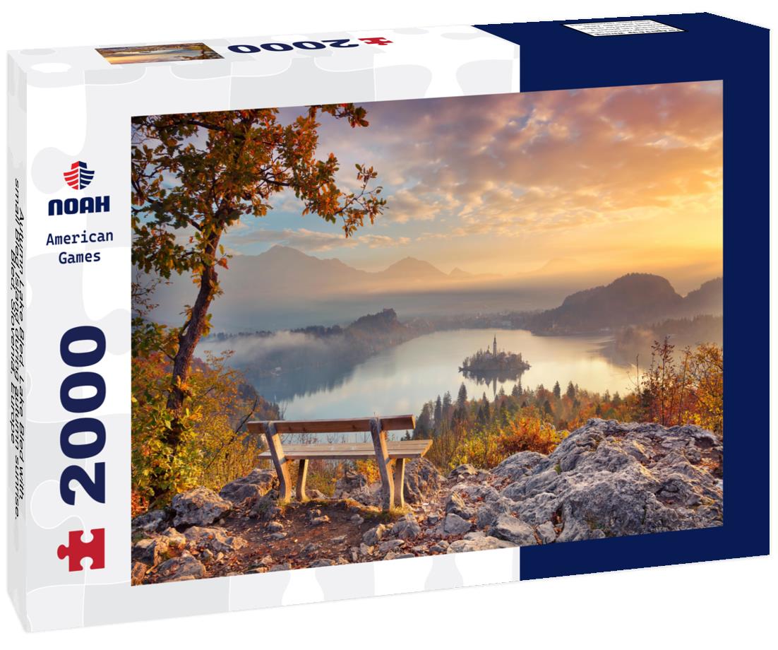 Noah Jigsaw Puzzle Autumn Lake Bled. Lake Bled with small Bled Island during autumn sunrise. Bled, Slovenia, Europe 2000 pieces
