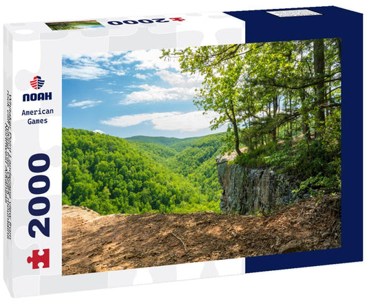 Noah Jigsaw Puzzle Whitaker Point Landscape view from rock cliff hiking trail, Ozark mountains, Northwest Arkansas 2000 pieces