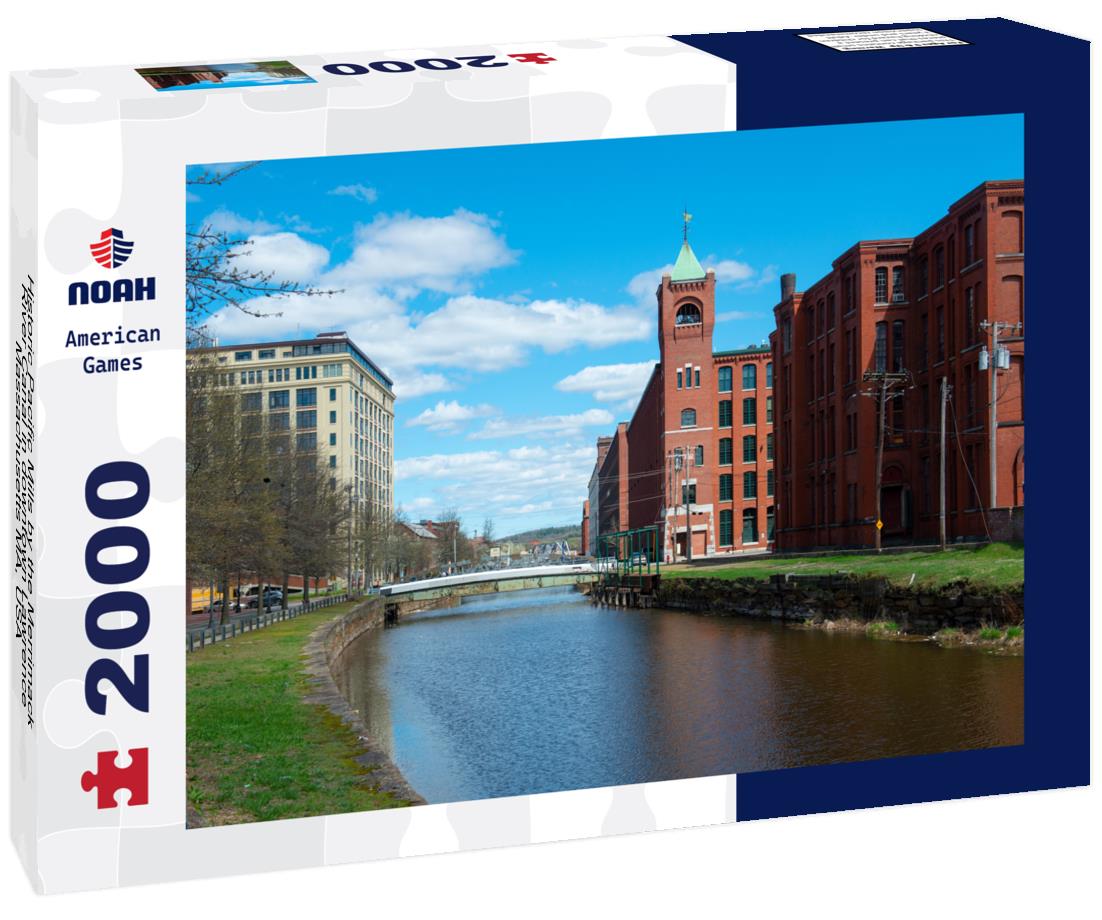 Noah Jigsaw Puzzle Historic Pacific Mills by the Merrimack River Canal in downtown Lawrence, Massachusetts MA, USA 2000 pieces
