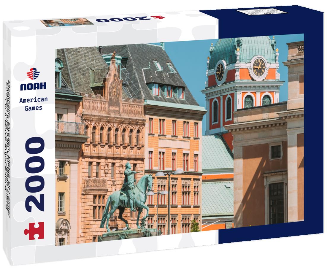 Noah Jigsaw Puzzle Stockholm, Sweden. Statue Of Former Swedish King Karl XIV Johan Sitting On A Horse Royal Palace 2000 pieces