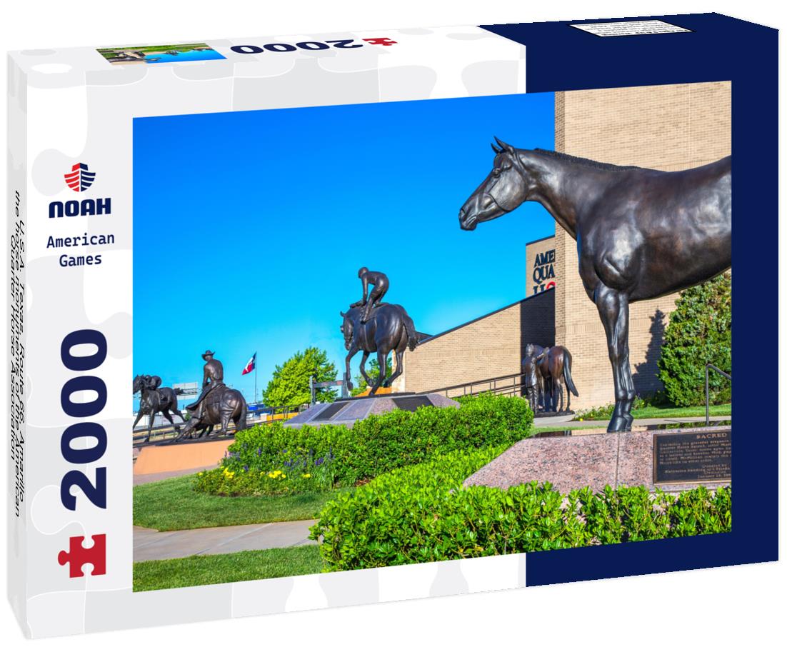 Noah Jigsaw Puzzle U.S.A. Texas, Route 66, Amarillo, the horse monuments of the American Quarter Horse Association 2000 pieces