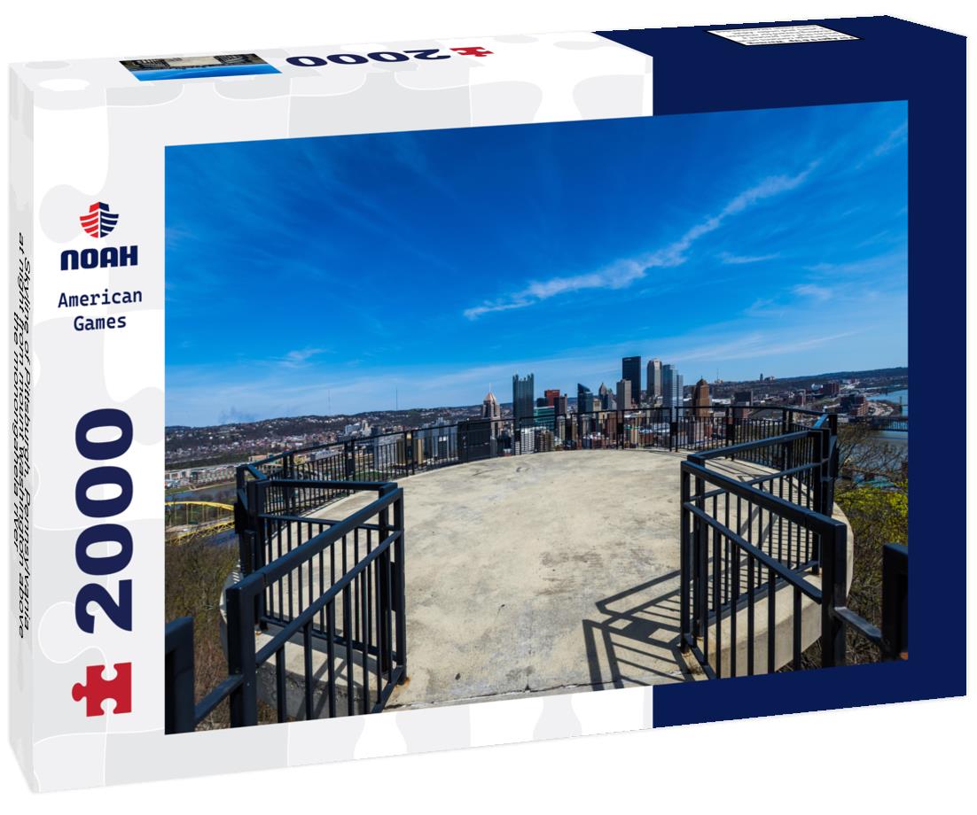 Noah Jigsaw Puzzle Skyline of Pittsburgh, Pennsylvania at night from mount washington above the monongahela river 2000 pieces