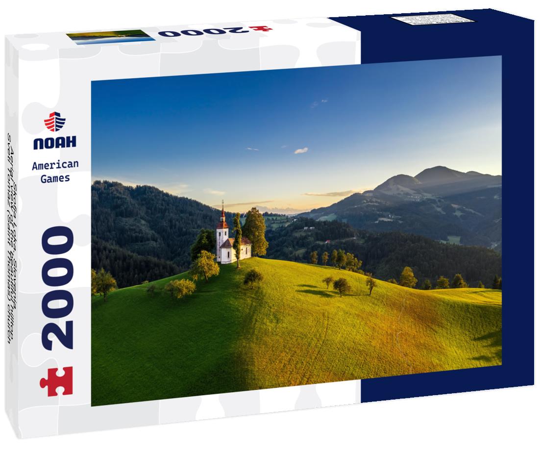 Noah Jigsaw Puzzle Skofja Loka, Slovenia - Aerial view of the beautiful hilltop Sveti Tomaz (Saint Thomas) church 2000 pieces