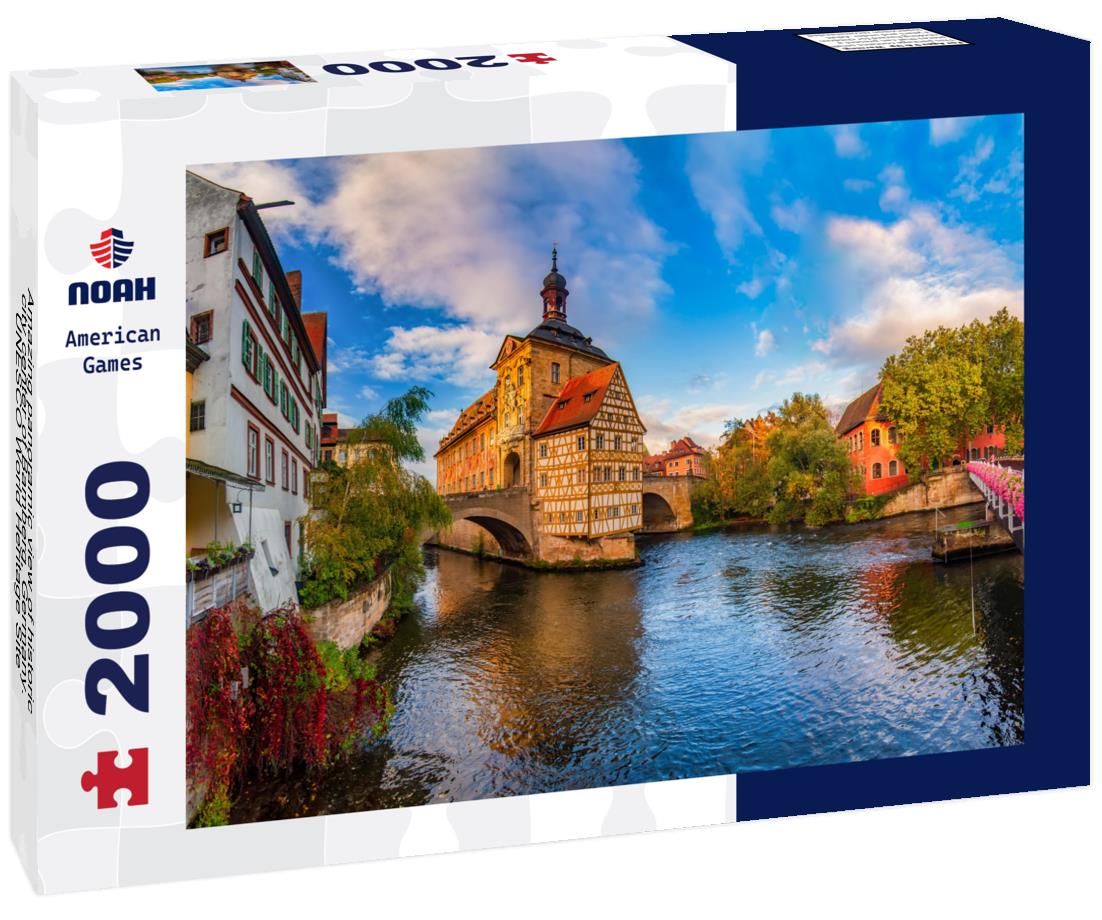 Noah Jigsaw Puzzle Amazing panoramic view of historic city center of Bamberg, Germany. UNESCO World Heritage Site 2000 pieces