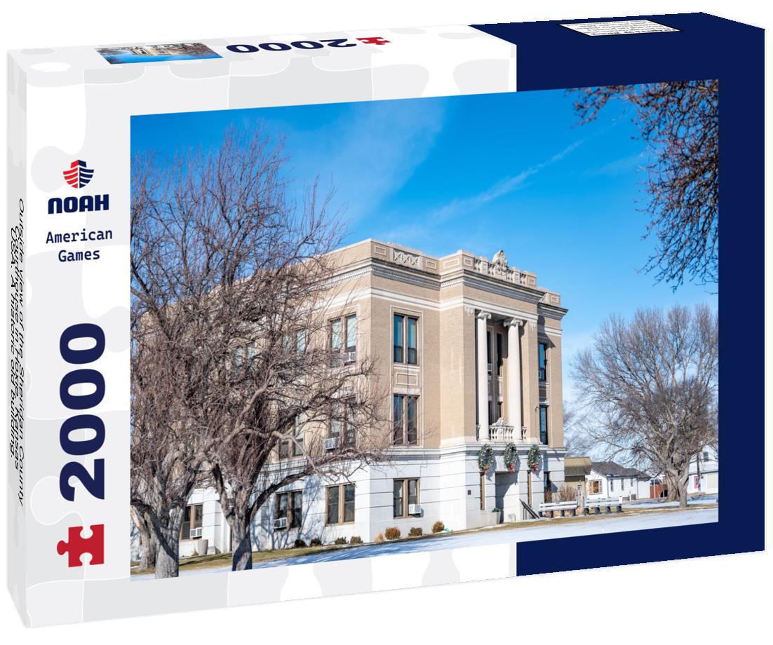 Noah Jigsaw Puzzle Outside view of the Sheridan County Courthouse in Hoxie, Kansas, USA. A historic old building. 2000 pieces