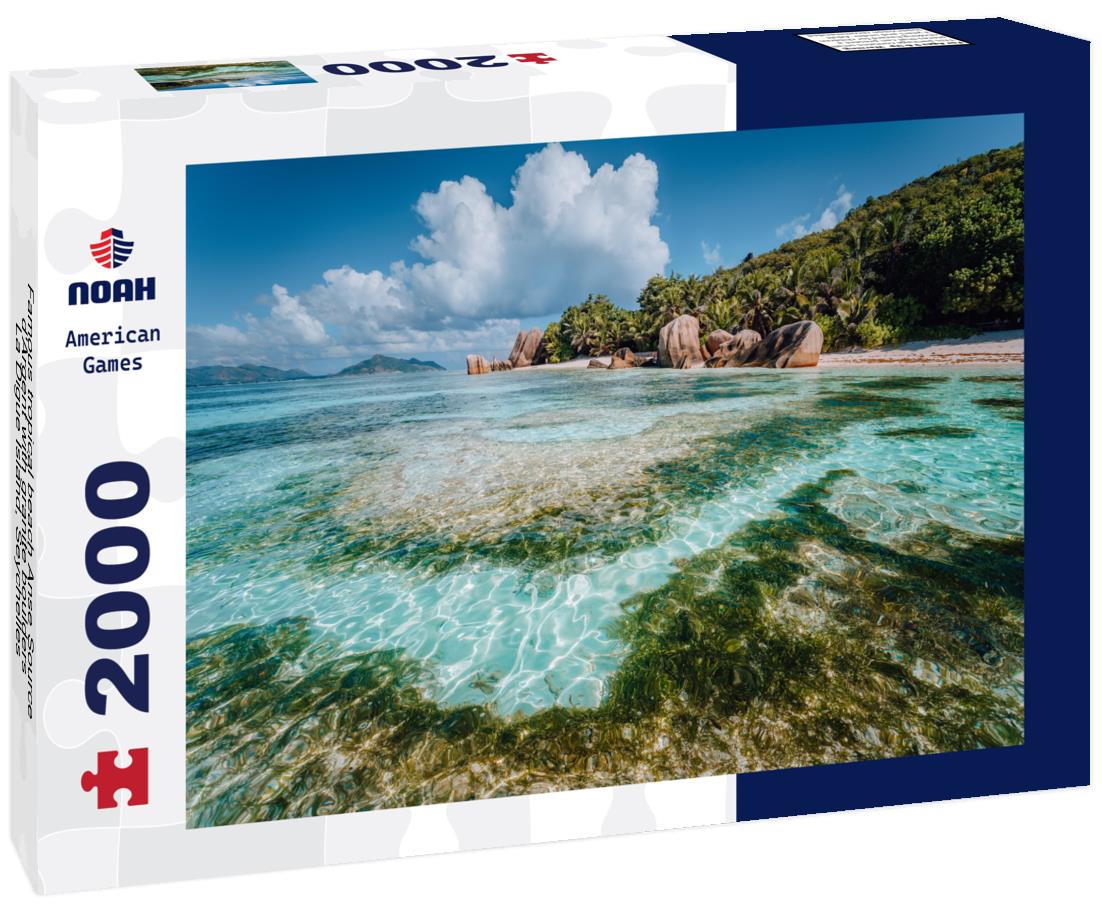 Noah Jigsaw Puzzle Famous tropical beach Anse Source d'Argent with granite boulders, La Digue Island, Seychelles 2000 pieces