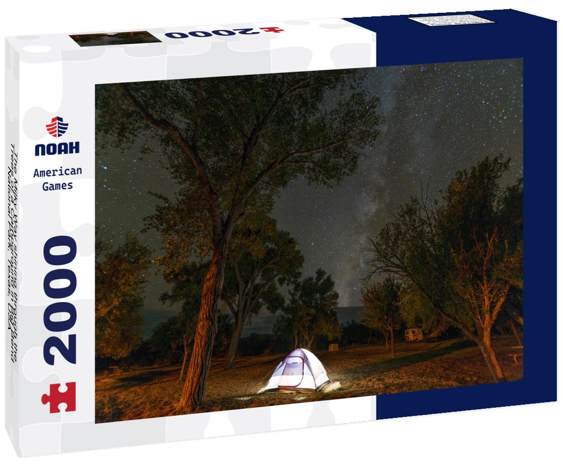 Noah Jigsaw Puzzle The Milky Way shining through the Trees of a Campground in Big Bend National Park, Texas, USA 2000 pieces