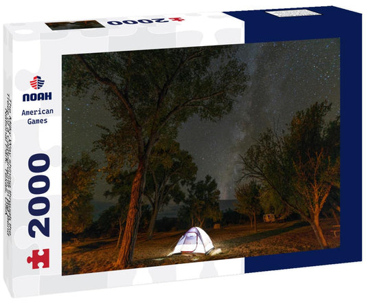 Noah Jigsaw Puzzle The Milky Way shining through the Trees of a Campground in Big Bend National Park, Texas, USA 2000 pieces