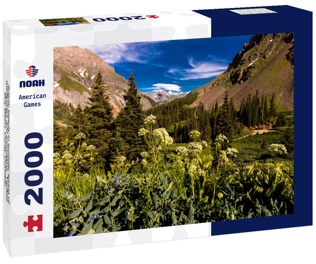 Noah Jigsaw Puzzle Scenic beauty in summer spring of wildflowers and mountains, Yankee Boy Basin, Ouray Colorado 2000 pieces
