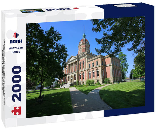 Noah Jigsaw Puzzle Elkhart County Courthouse is a historic courthouse located at Goshen, Elkhart County, Indiana 2000 pieces