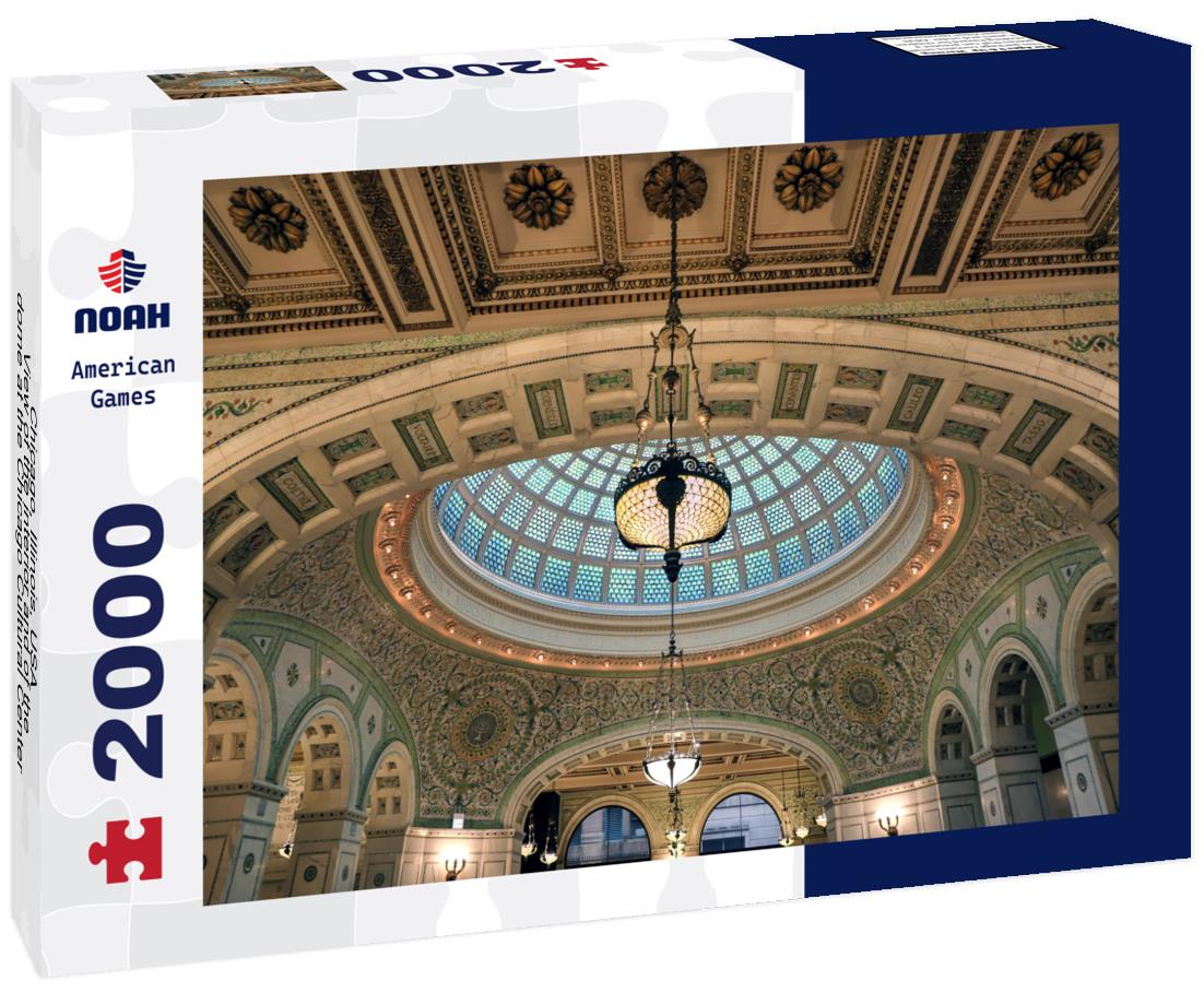 Noah Jigsaw Puzzle Chicago, Illinois, USA - View of the interior and of the dome at the Chicago Cultural Center 2000 pieces