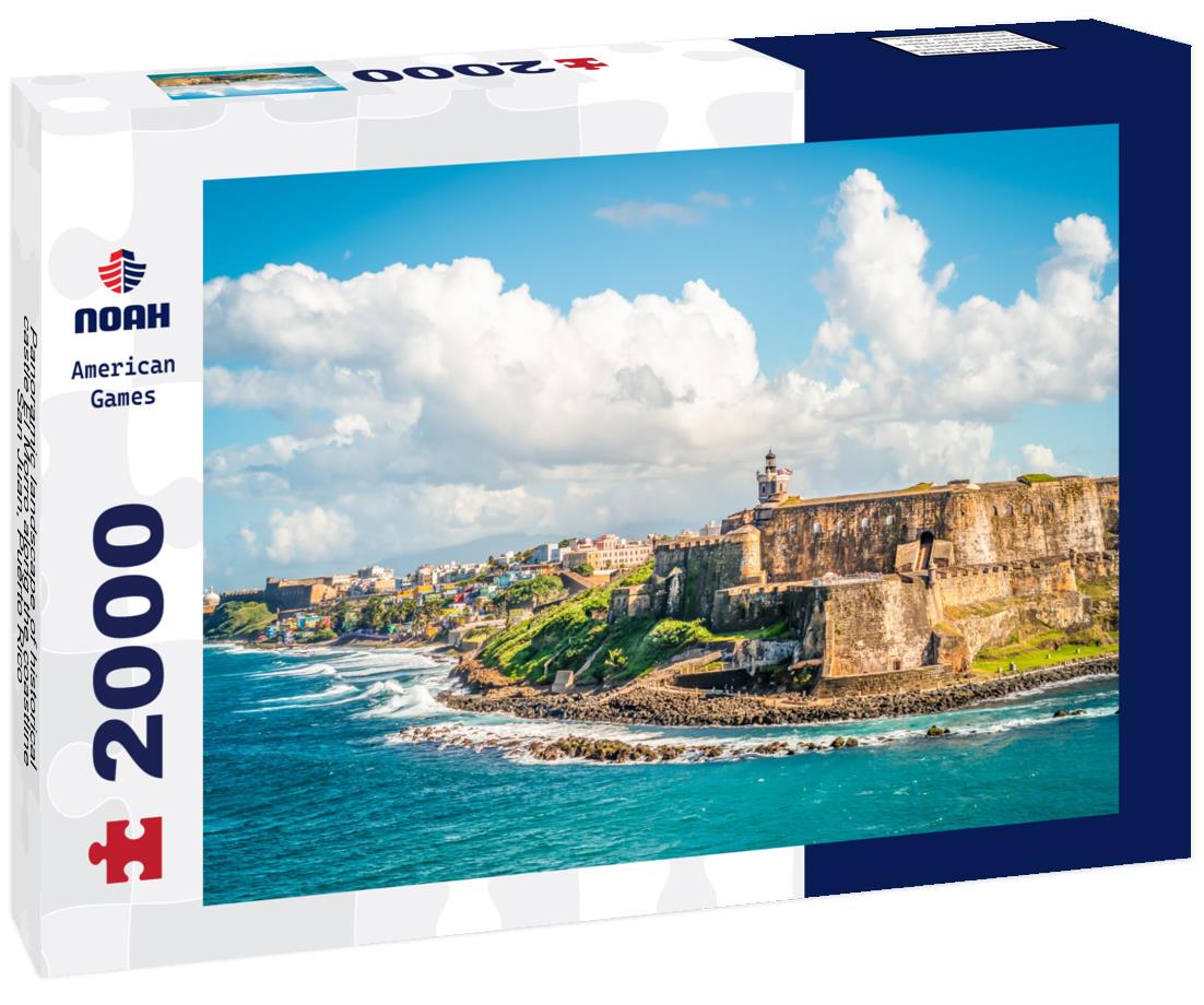 Noah Jigsaw Puzzle Panoramic landscape of historical castle El Morro along the coastline, San Juan, Puerto Rico 2000 pieces