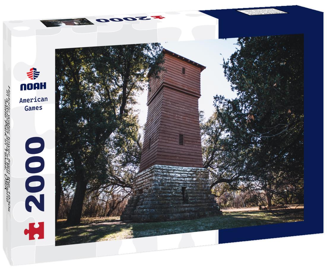 Noah Jigsaw Puzzle Historic water tower from the 1930s in a wooded area in the Abilene State Park in Texas, USA 2000 pieces