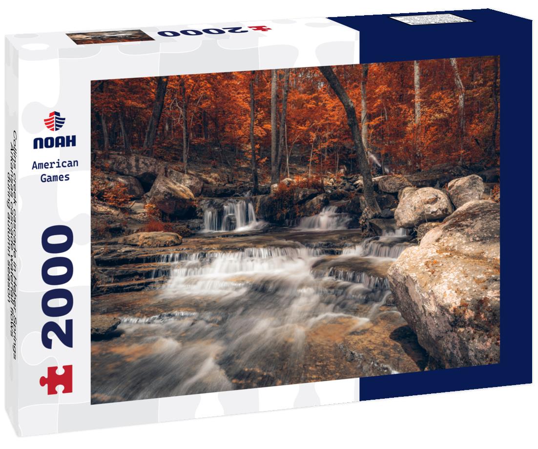 Noah Jigsaw Puzzle Collins creek cascade in Heber Springs Arkansas cascade waterfall flows during autumn season 2000 pieces