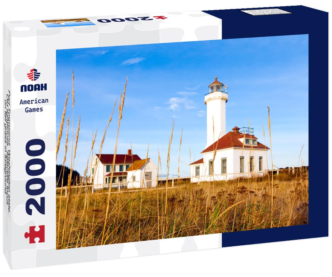 Noah Jigsaw Puzzle Port Townsend, Washington state. Old lighthouse. Selective focus on tall grass in foreground 2000 pieces