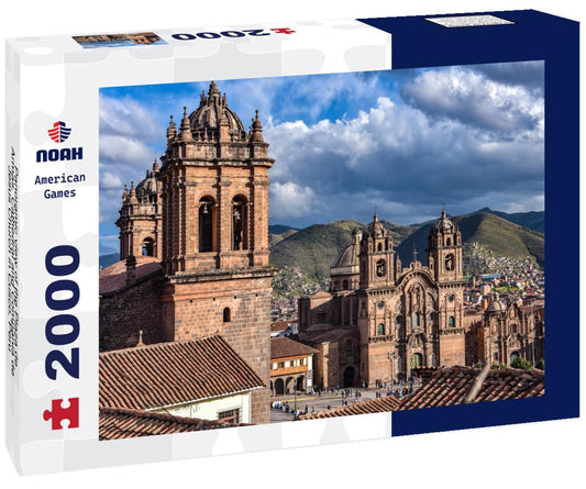 Noah Jigsaw Puzzle Panoramic view of the Plaza de Armas, Cathedral and Compania de Jesus Church in Cusco, Peru 2000 pieces