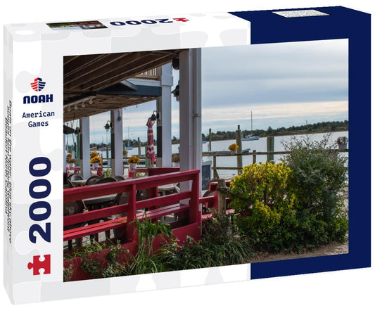 Noah Jigsaw Puzzle Boats on the water, blue sky above, scenes from historic waterfront Beaufort North Carolina 2000 pieces