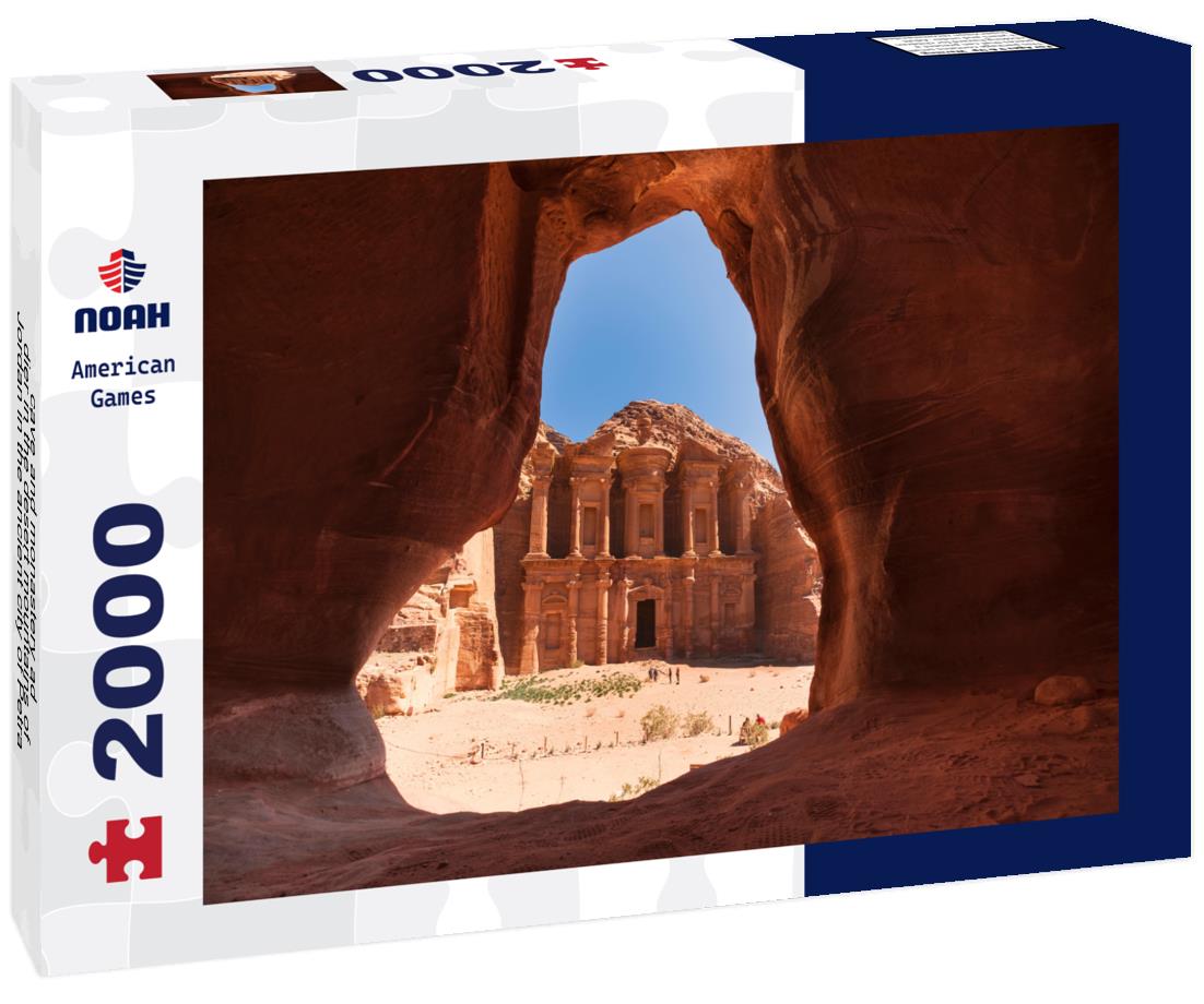 Noah Jigsaw Puzzle cave and monastery ad - dier in the desert mountains of Jordan in the ancient city of Petra 2000 pieces