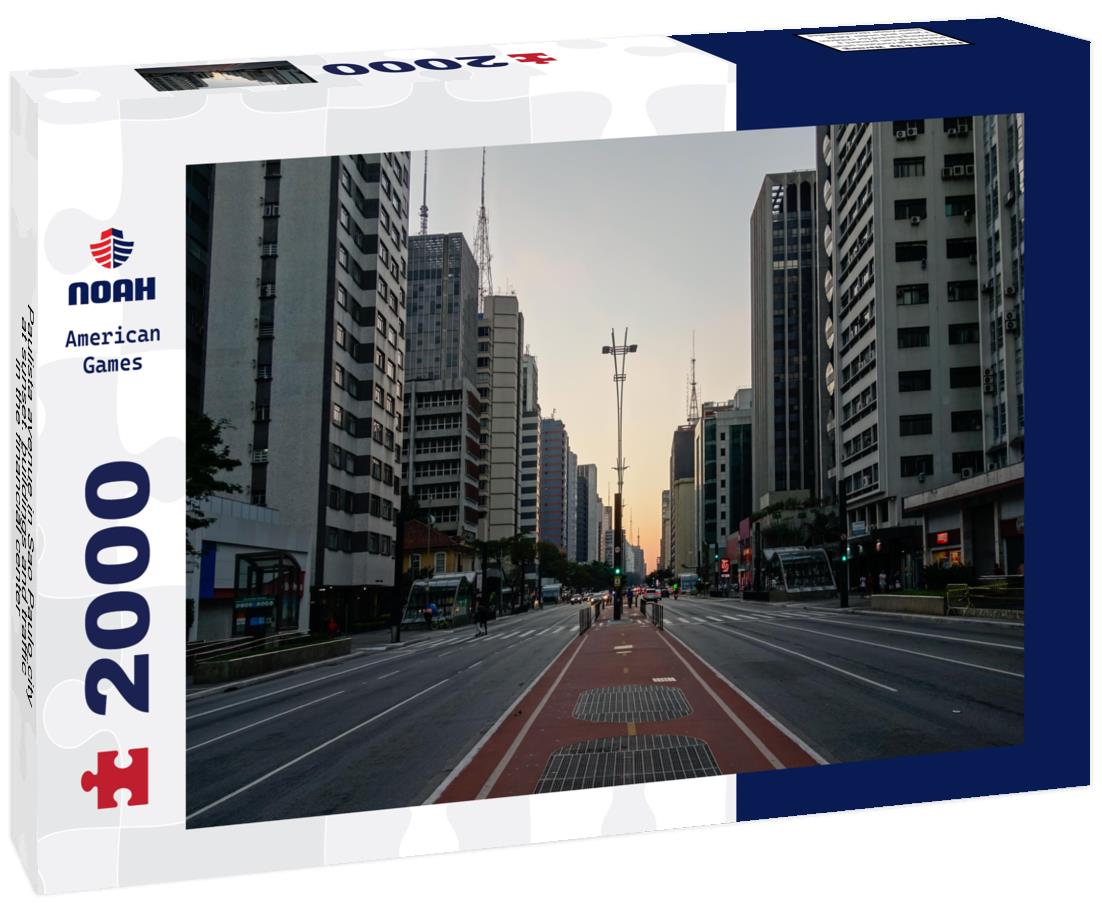 Noah Jigsaw Puzzle Paulista avenue in Sao Paulo city, at sunset. buildings and traffic in the financial center 2000 pieces