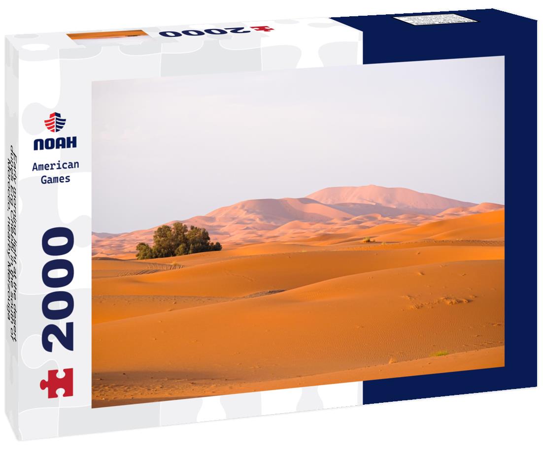 Noah Jigsaw Puzzle Early morning light at the desert dunes Erg Chebbi in the south of Morocco, nearby Merzouga 2000 pieces