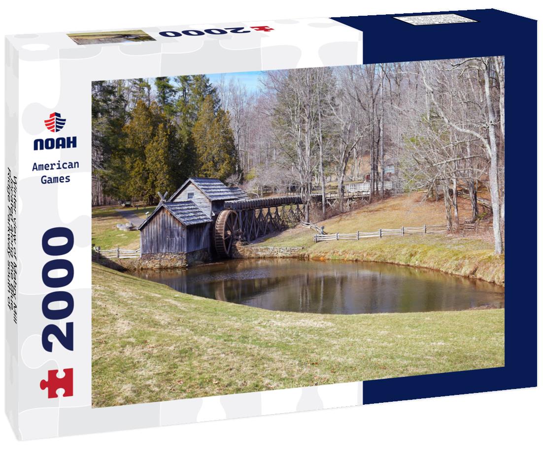 Noah Jigsaw Puzzle Winter view of Mabry Mill, located along the Blue Ridge Parkway south of Roanoke, Virginia 2000 pieces