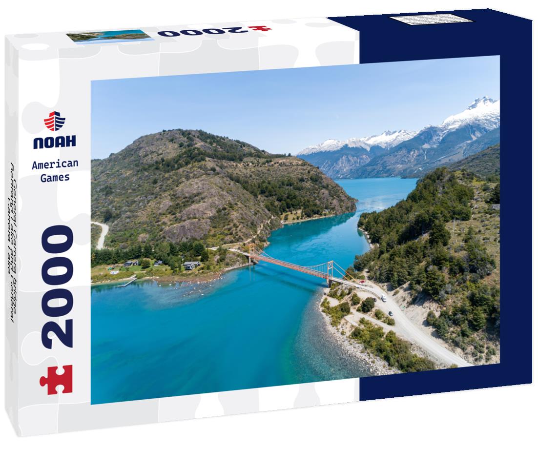 Noah Jigsaw Puzzle General Carrera bridge, Bertrand Lake and General Carrera Lake - Chile Chico, Aysén, Chile 2000 pieces