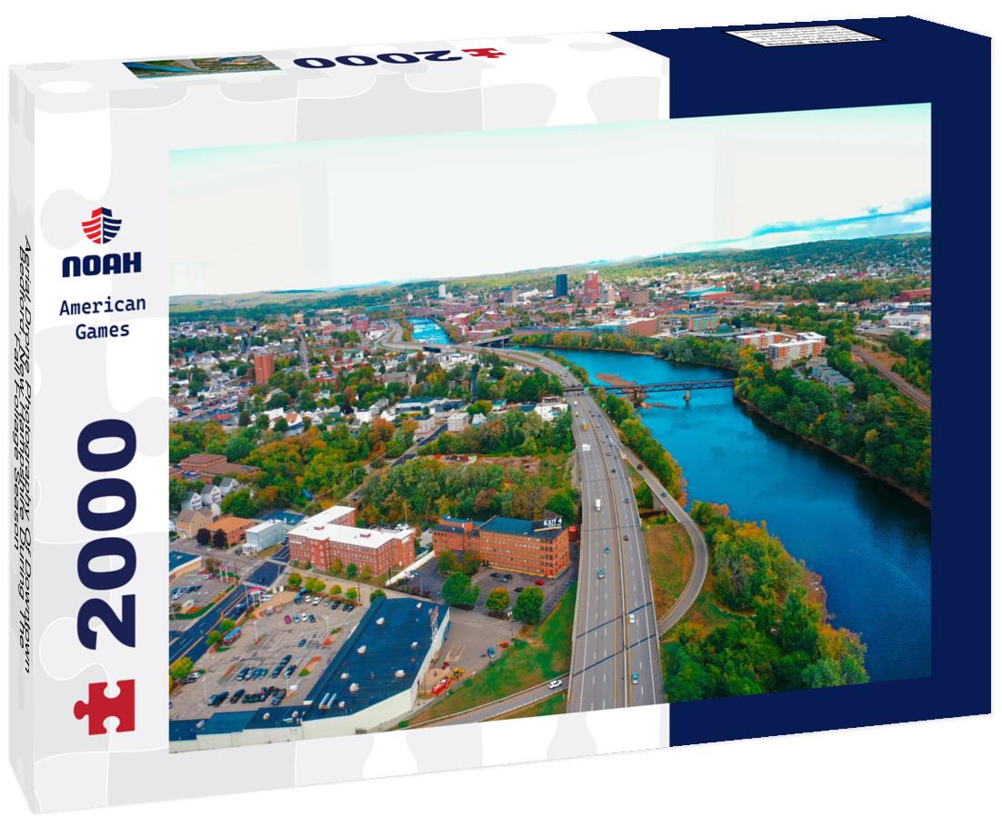 Noah Jigsaw Puzzle Aerial Drone Photography Of Downtown Bedford, New Hampshire During The Fall Foliage Season 2000 pieces
