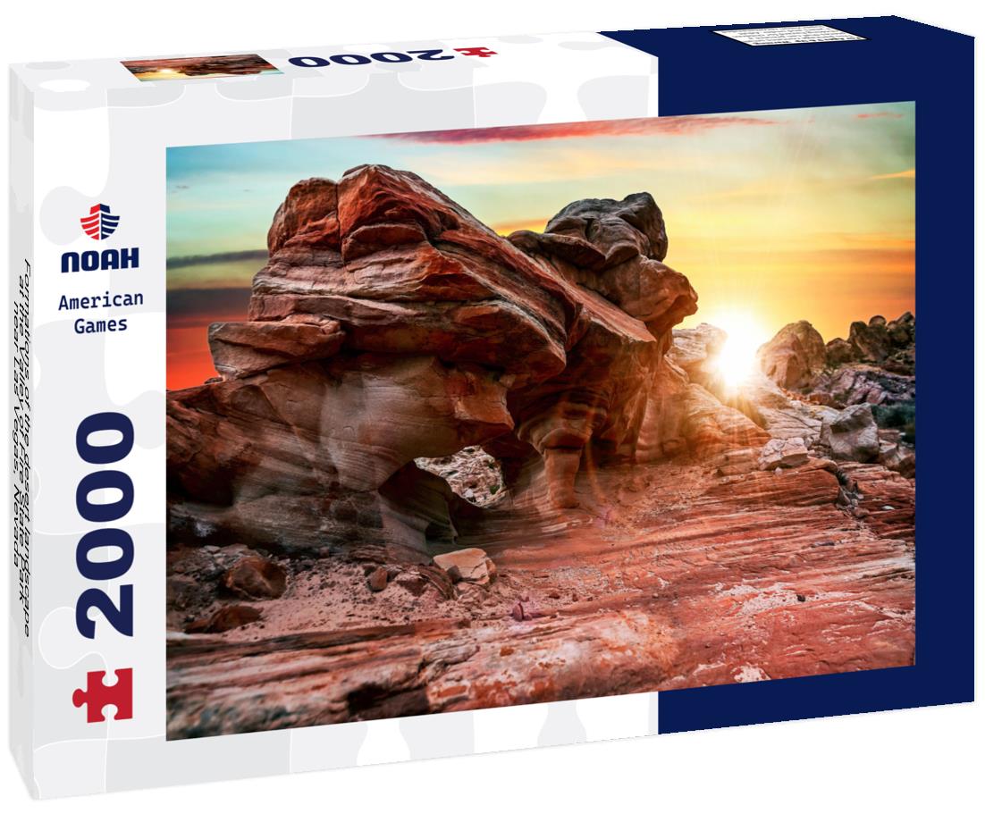 Noah Jigsaw Puzzle Formations of the desert landscape at the Valley of Fire State Park near Las Vegas, Nevada 2000 pieces