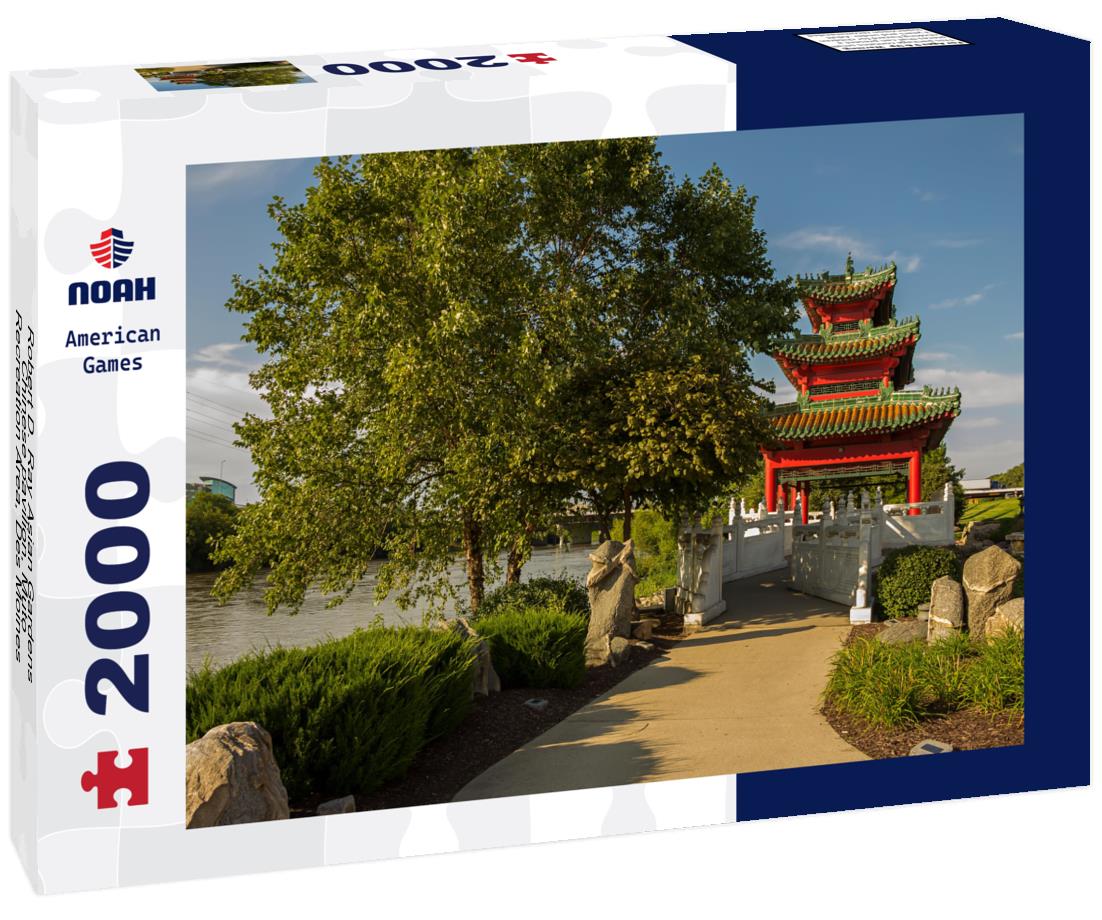 Noah Jigsaw Puzzle Robert D. Ray Asian Gardens, Chinese pavilion, Muto Recreation Area, Des Moines, Iowa, USA 2000 pieces