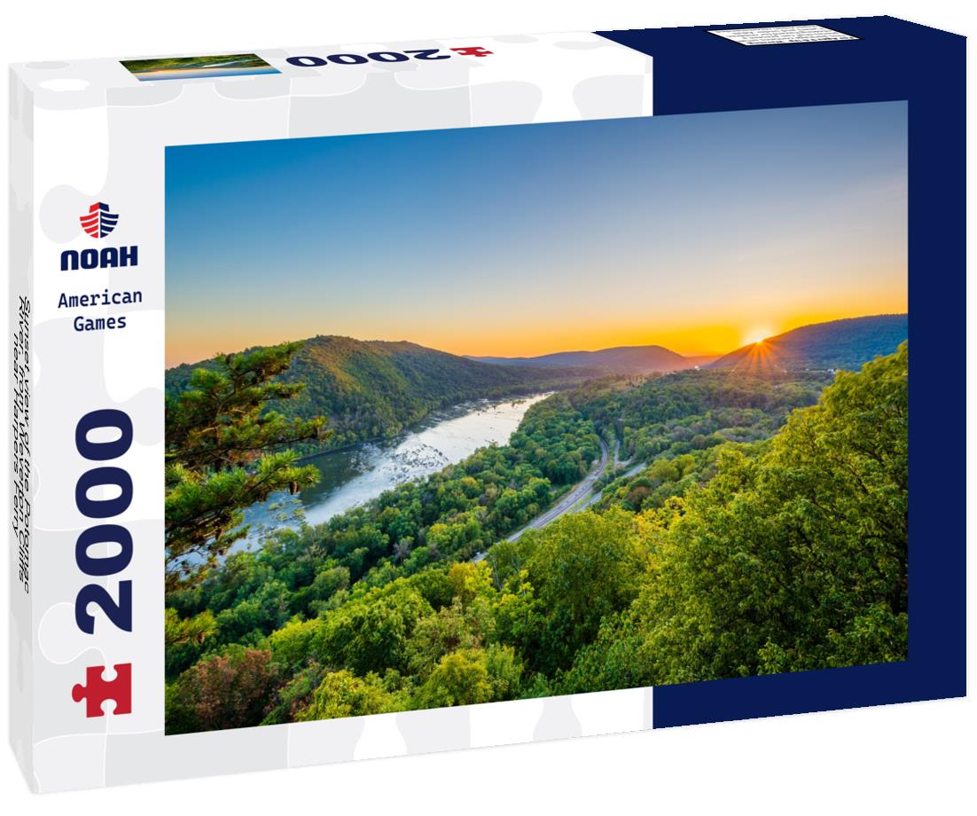 Noah Jigsaw Puzzle Sunset view of the Potomac River, from Weverton Cliffs, near Harpers Ferry, West Virginia 2000 pieces