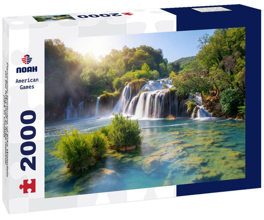 Noah Jigsaw Puzzle Panoramic landscape of Krka Waterfalls on the Krka river in Krka national park in Croatia 2000 pieces