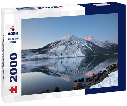 Noah Jigsaw Puzzle Lake McDonald sunset mountain peaks and reflection in Glacier National Park, Montana, USA 2000 pieces