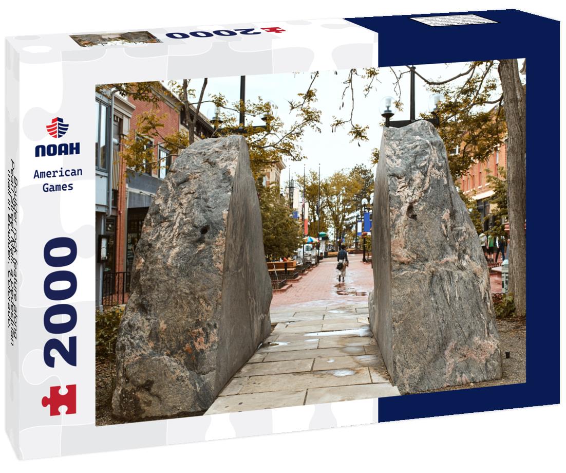 Noah Jigsaw Puzzle Boulder rock feature along Pearl Street Mall, a pedestrian mall in Boulder, Colorado. USA 2000 pieces