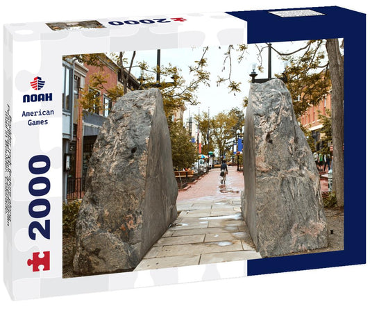 Noah Jigsaw Puzzle Boulder rock feature along Pearl Street Mall, a pedestrian mall in Boulder, Colorado. USA 2000 pieces