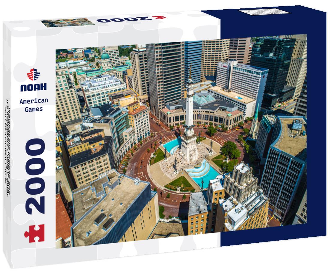 Noah Jigsaw Puzzle Indianapolis Indiana and it's wonderful Circle Center and Monument Circle. Summer of 2020 2000 pieces
