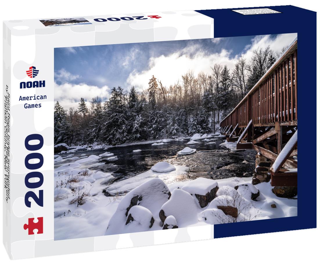 Noah Jigsaw Puzzle Saint Regis bridge surrounded by snow-covered trees in Waverly, Franklin County, New York 2000 pieces
