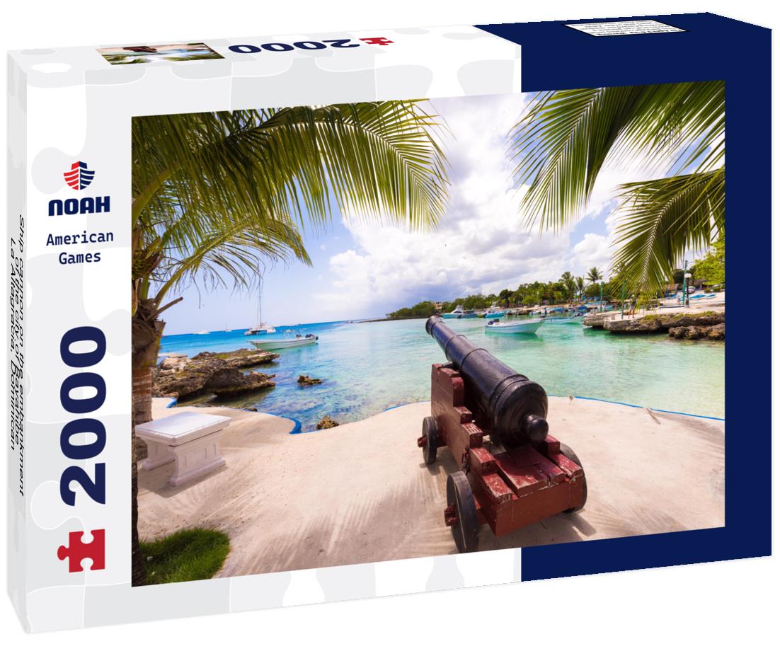 Noah Jigsaw Puzzle Ship cannon on the embankment of the city of Bayahibe, La Altagracia, Dominican Republic 2000 pieces