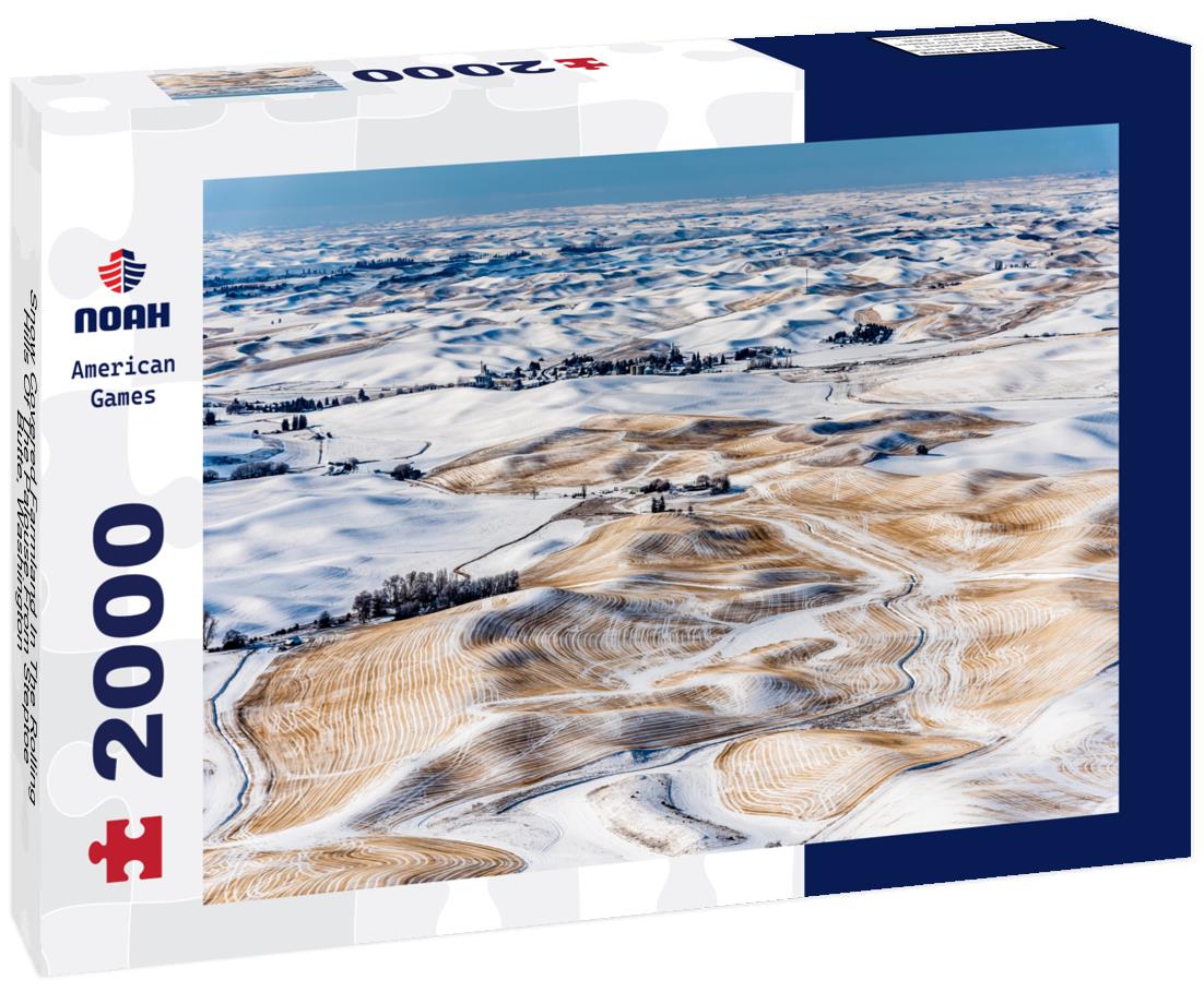 Noah Jigsaw Puzzle Snow Covered Farmland In The Rolling Hills Of The Palouse From Steptoe Butte, Washington 2000 pieces