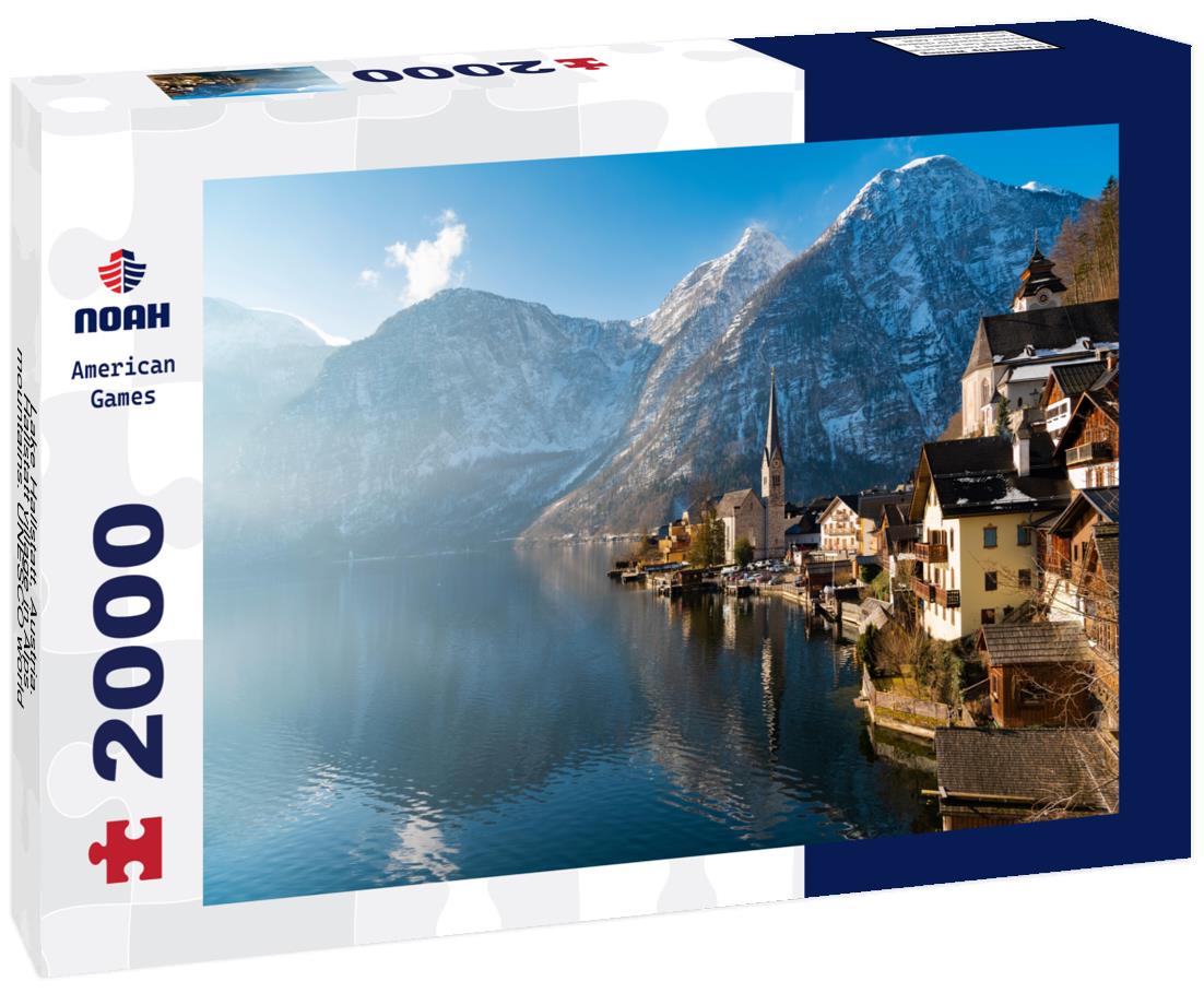Noah Jigsaw Puzzle Lake Hallstatt, Austria. Hallstatt village in Alps mountains. UNESCO world heritage site 2000 pieces