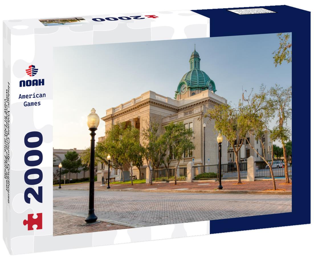 Noah Jigsaw Puzzle Historic Volusia County Courthouse with copper dome clock street view in DeLand, Florida 2000 pieces