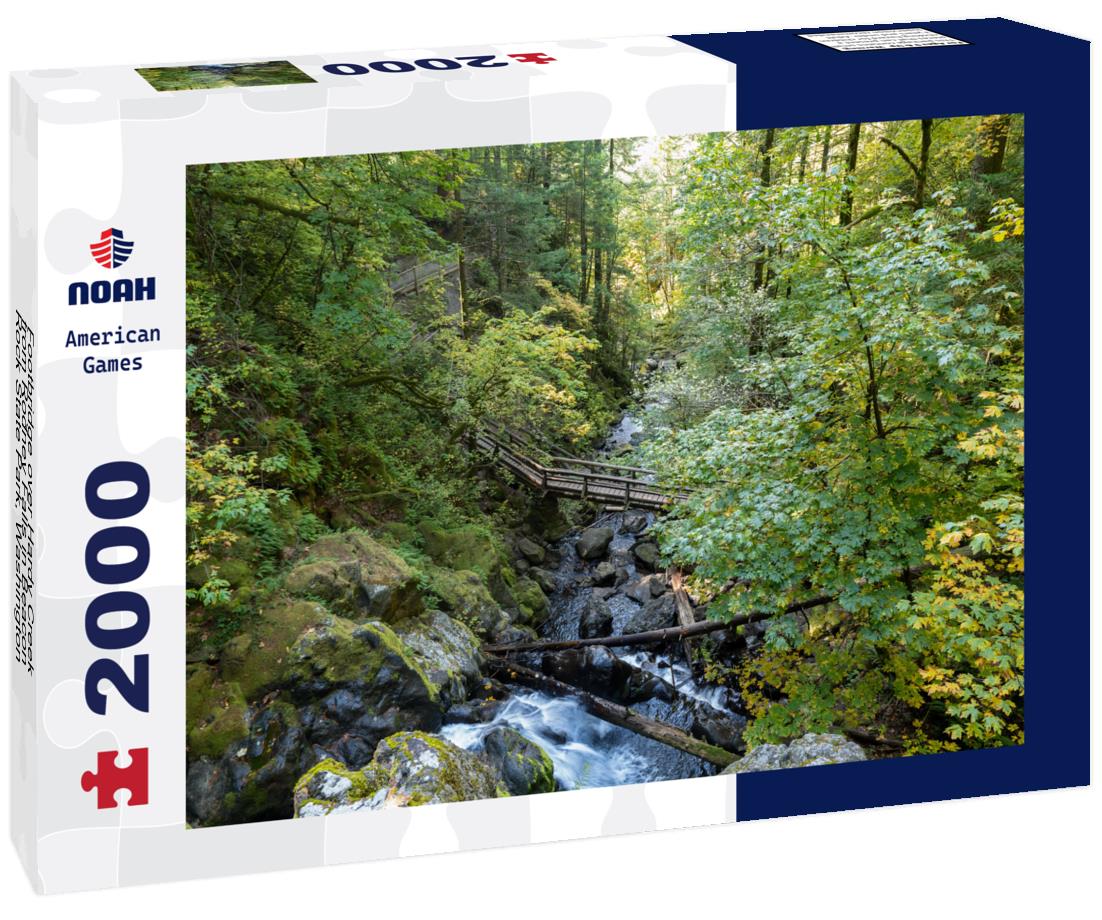 Noah Jigsaw Puzzle Footbridge over Hardy Creek from Rodney Falls in Beacon Rock State Park, Washington, USA 2000 pieces